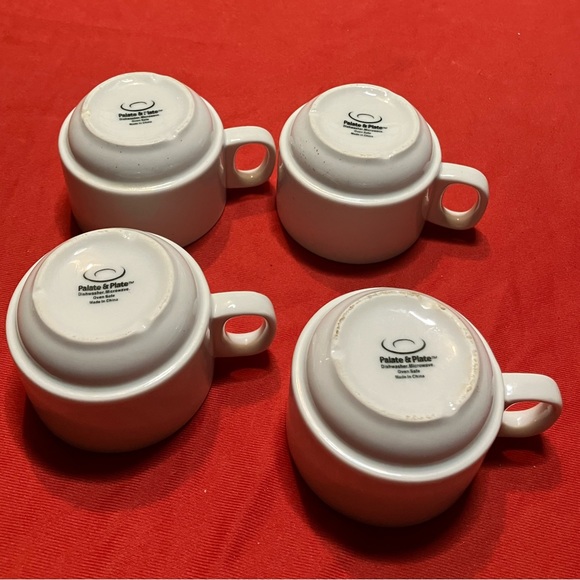 Palate And Plate Espresso Stackable Cup 3 oz. White Chinaware Set of 4 - Picture 5 of 9